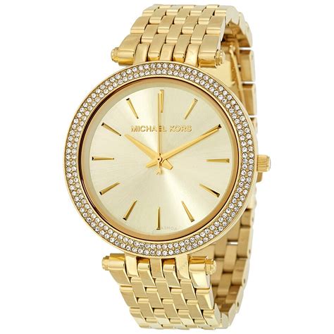 gold michael kors women's watch|gold watch women's oversized.